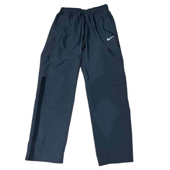 Nike Men's Large Black Dri Joggers Versatile Pants Ankle Zip Pull On Drawstring - Picture 1 of 5